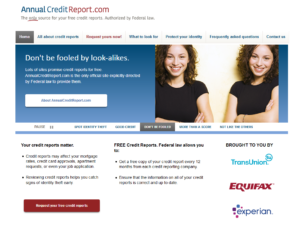 Get all three credit reports annually, for free!