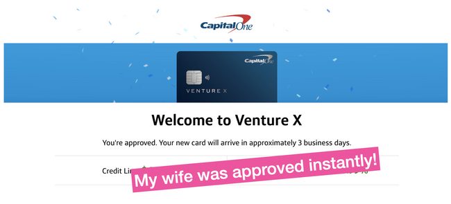 Capital One Venture X approval
