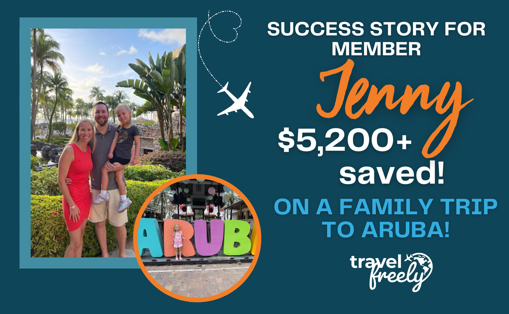 Member Success Story: Travel Freely Member Saves $5,200+ on Family Trip to Aruba!