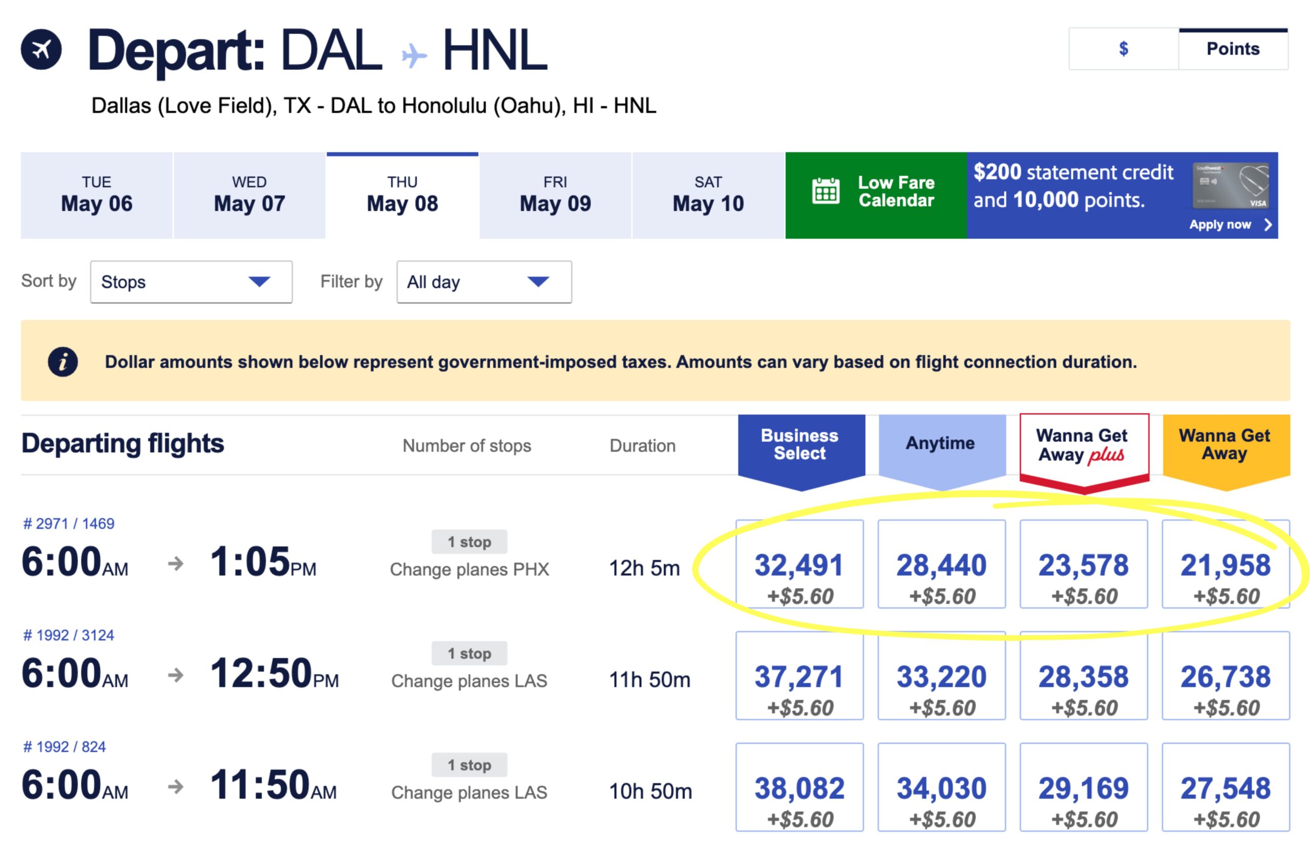 2025 SW airlines flight info