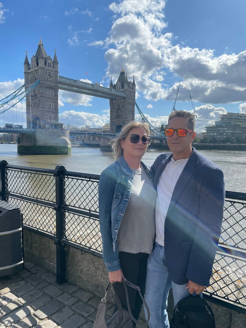 Mark and wife at Tower Bridge London