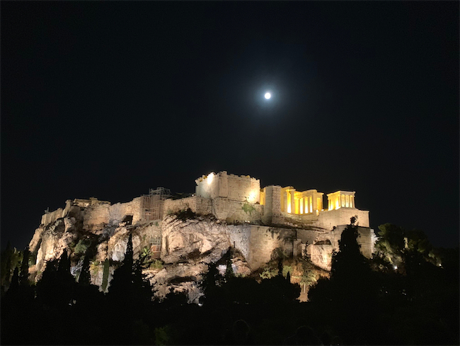 Greece at night