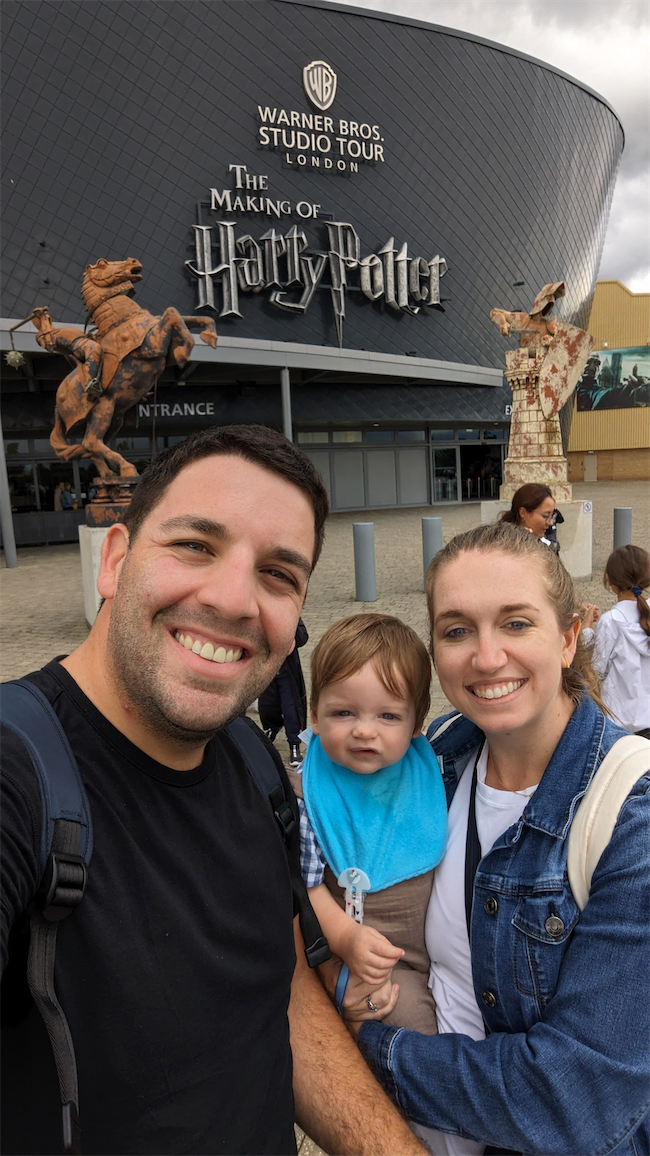 Andrew and Kathleen at Harry Potter in London