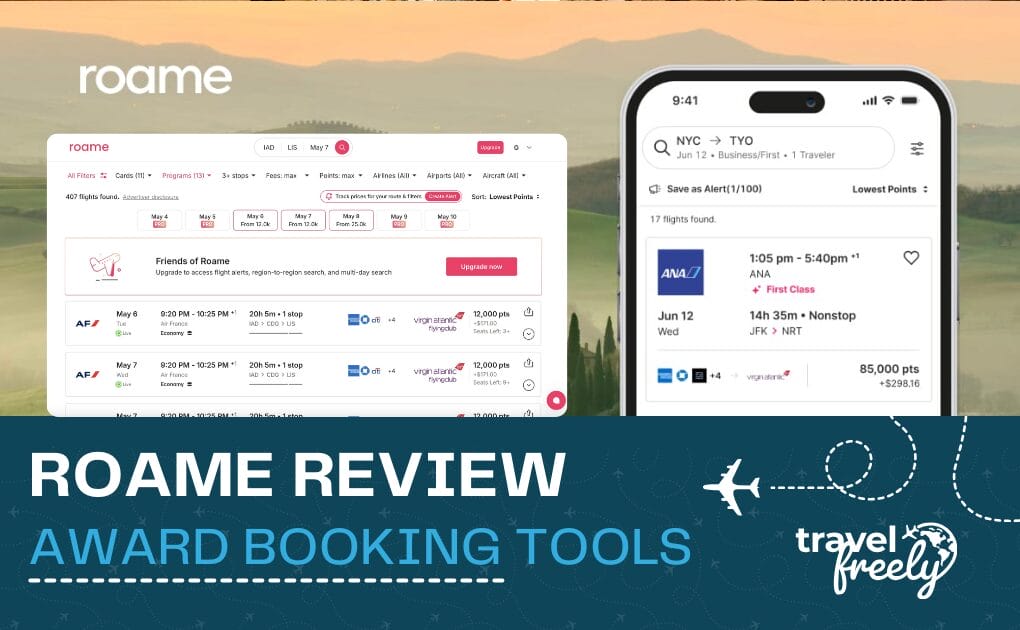 Roame Award Search Review (2025): Find Cheap Flights with Points & Miles