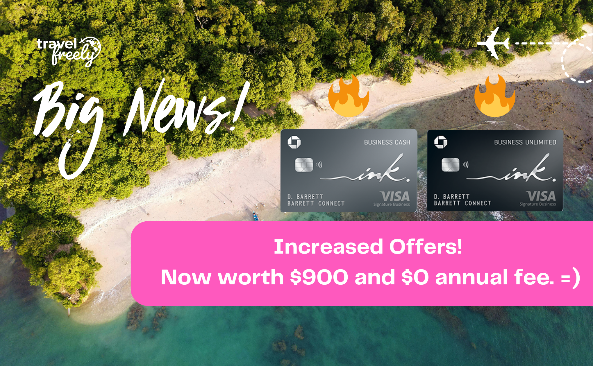 ($900 Offers Ending Soon!) Increased Offers on No Annual Fee Ink Business Cards